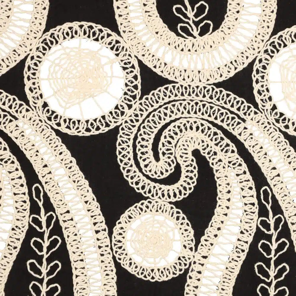 Anouk broderie rand dubbelzijdig zwart