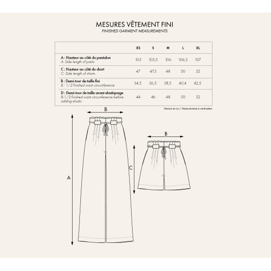 Atelier Brunette - Le Pantalon short (papieren patroon()