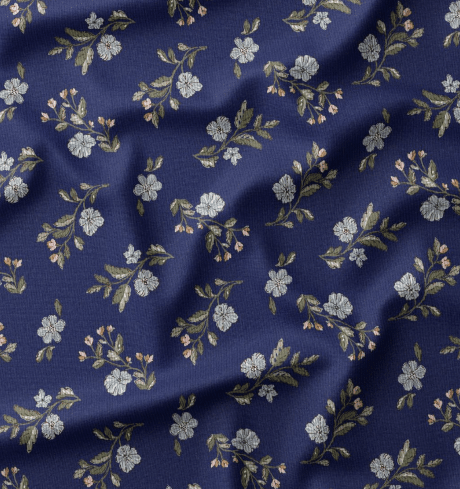 Babycord velour lina blauw