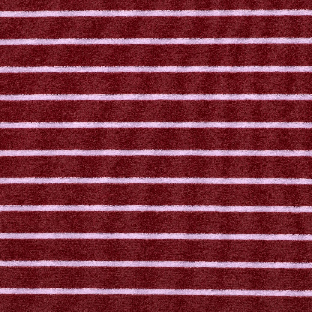 Badstof yarn dyed strepen blush/lila