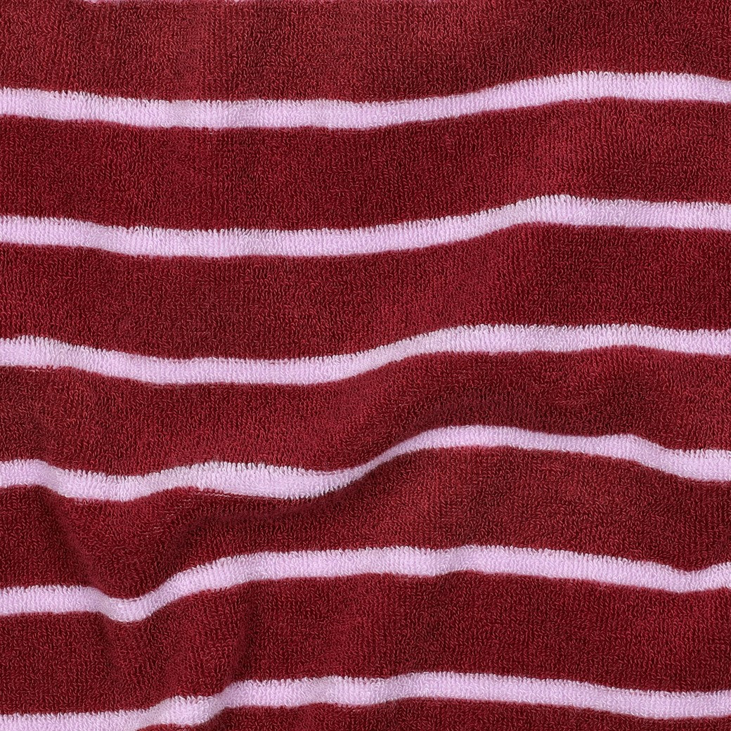 Badstof yarn dyed strepen blush/lila