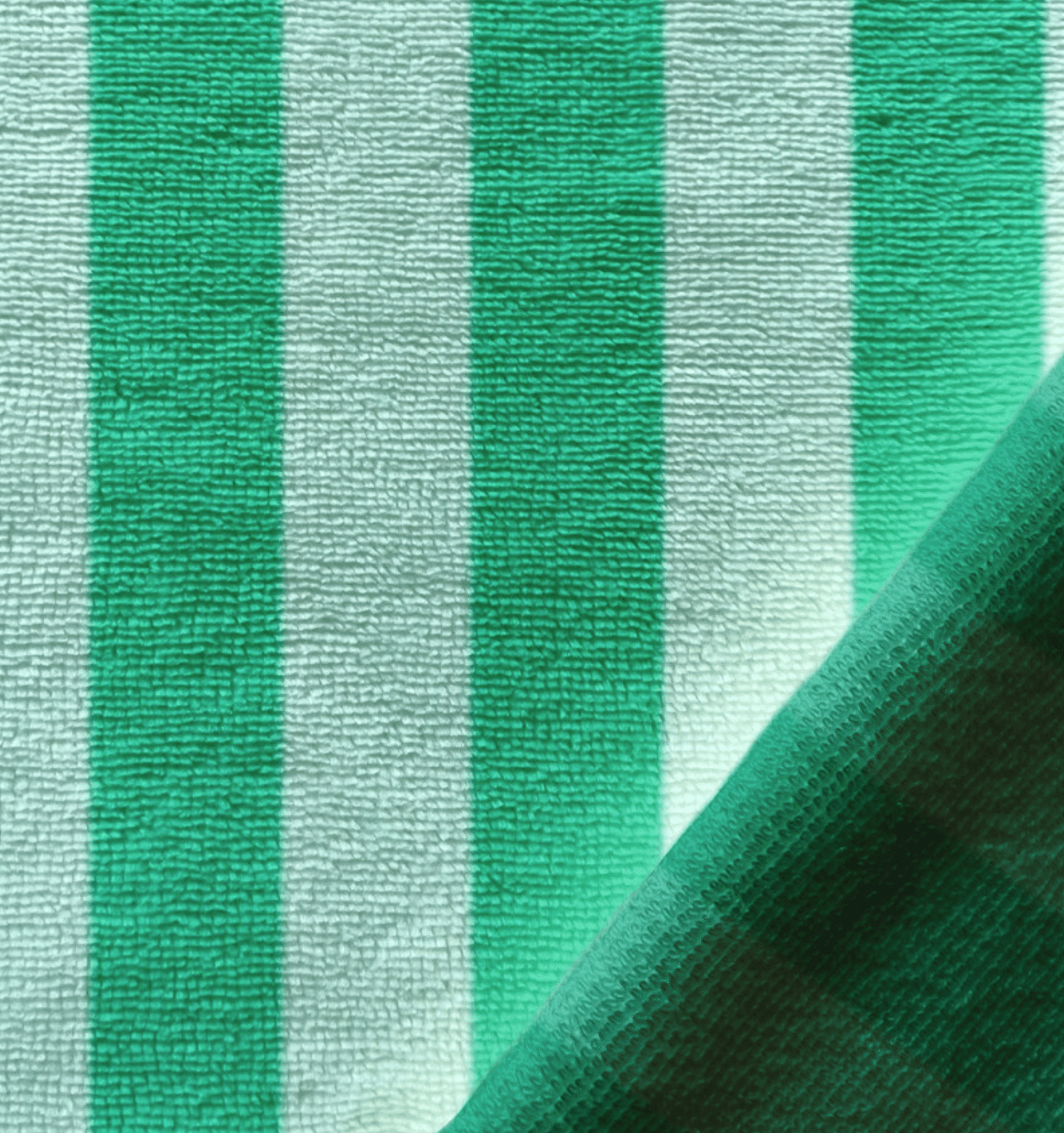 Bamboo badstof strepen mint/emerald