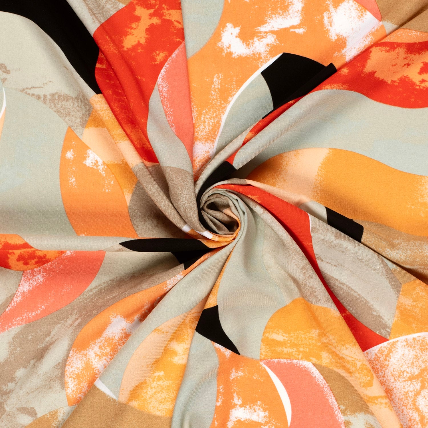 Bamboo poplin abstract beige