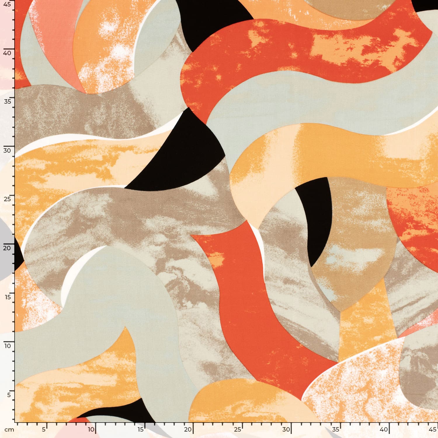 Bamboo poplin abstract beige