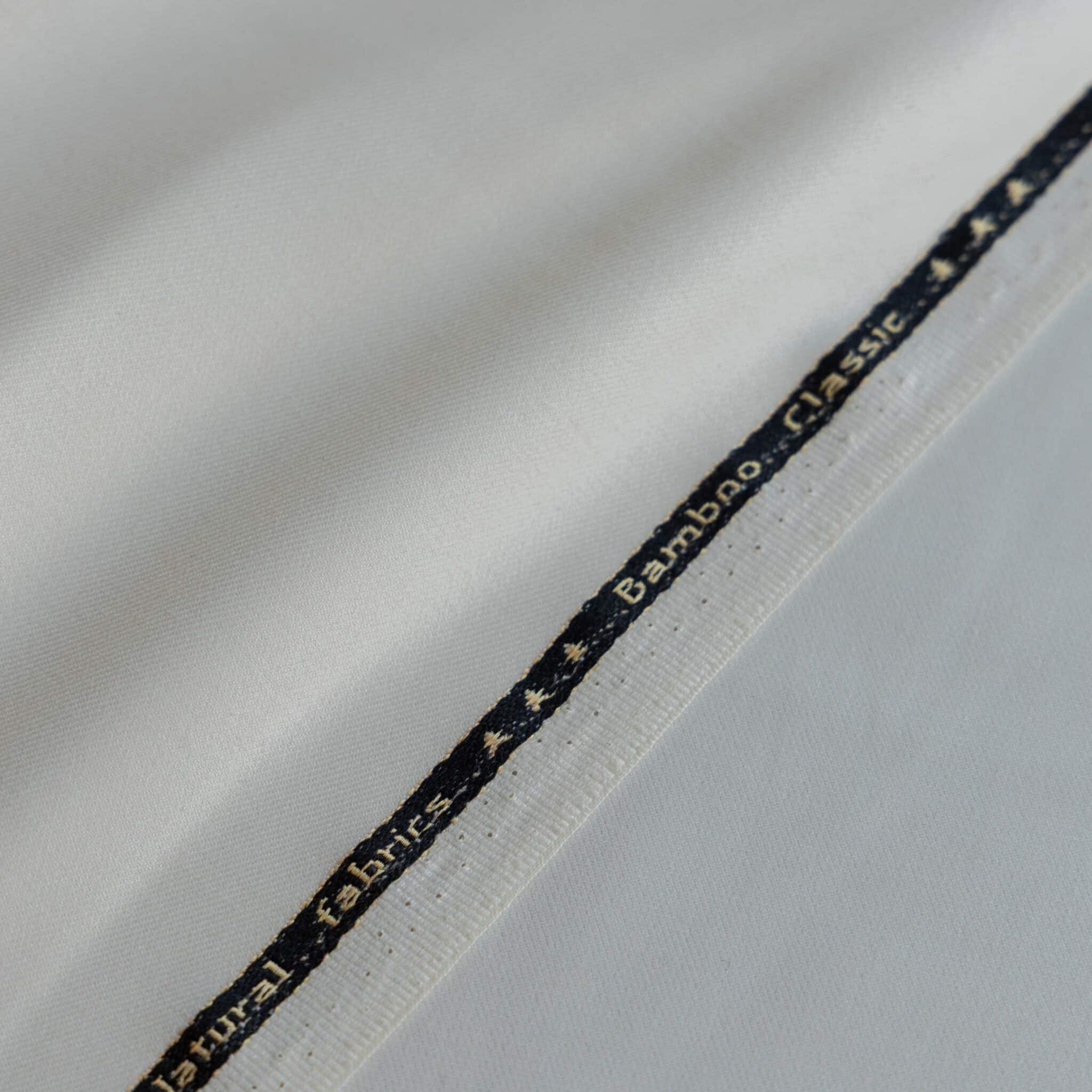 Bamboo | recycled polyester stretch offwhite