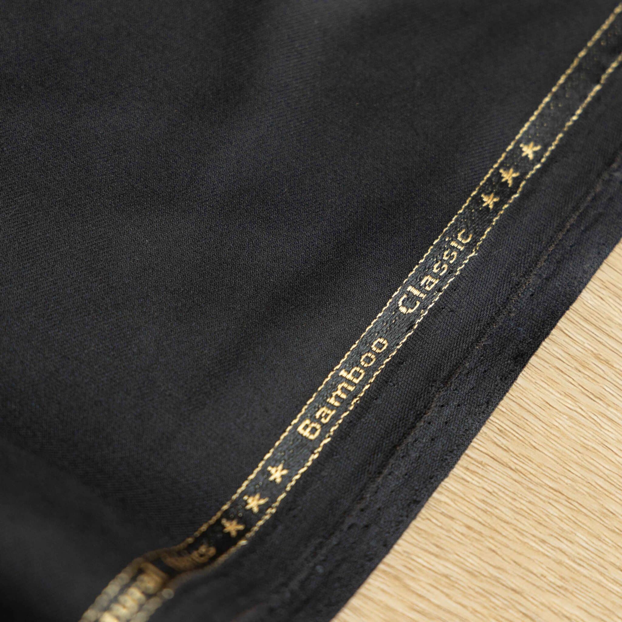 Bamboo | recycled polyester stretch zwart