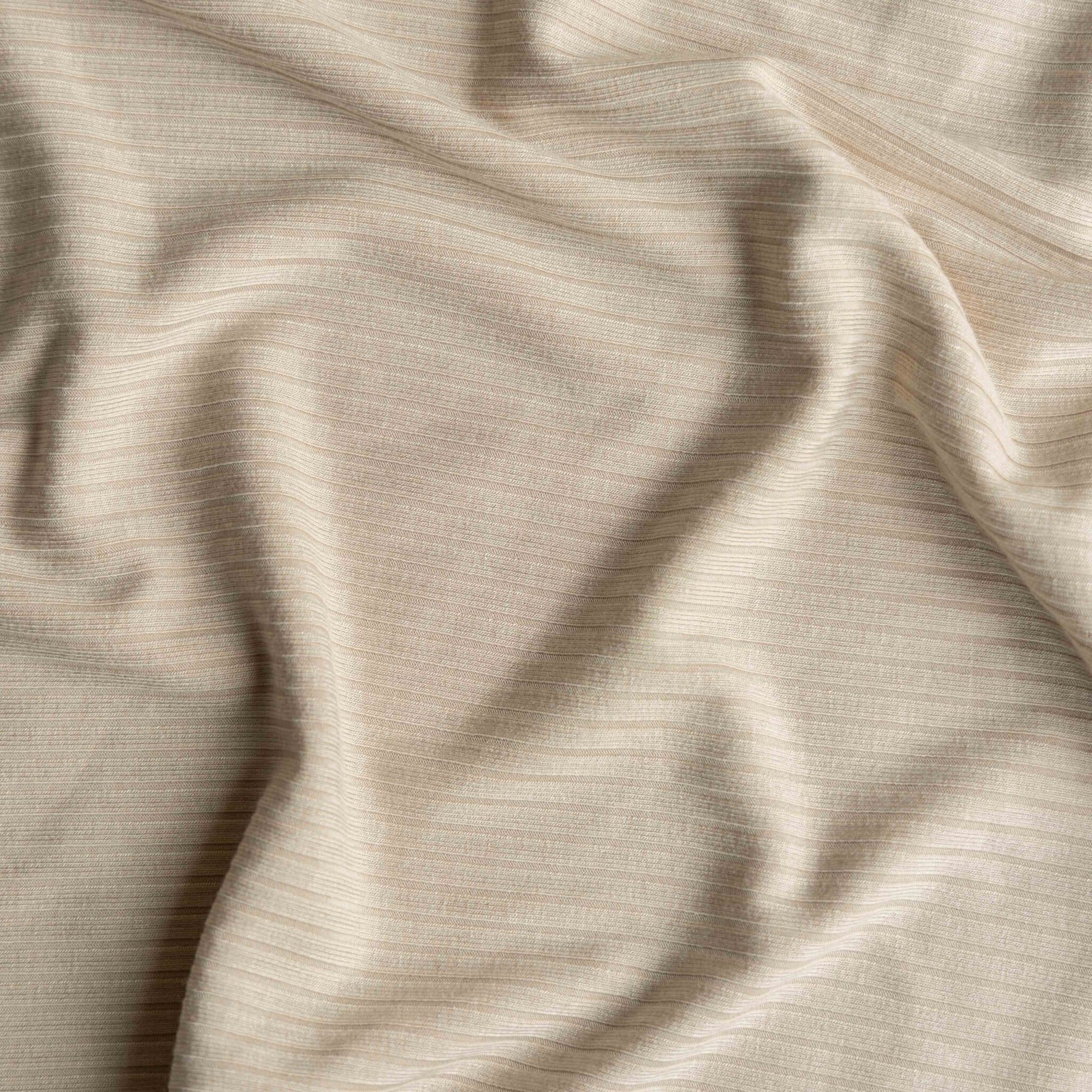 Bamboo rib jersey beige