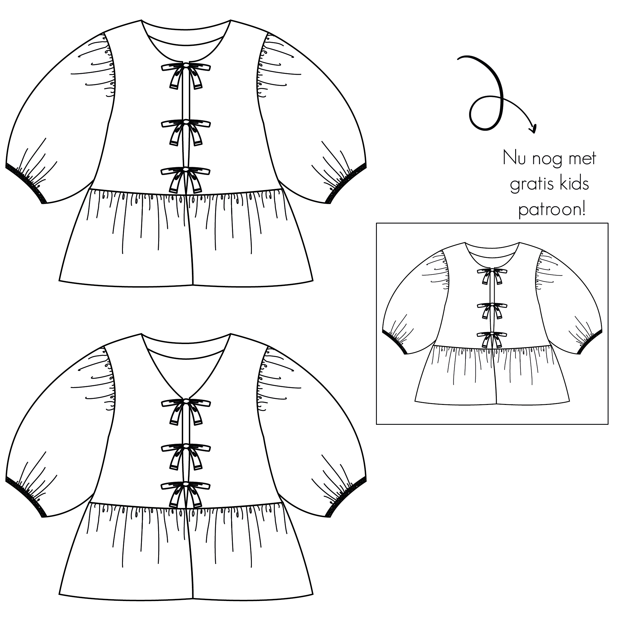 Bel’Etoile - Evie blouse (dames en kids) papieren patroon
