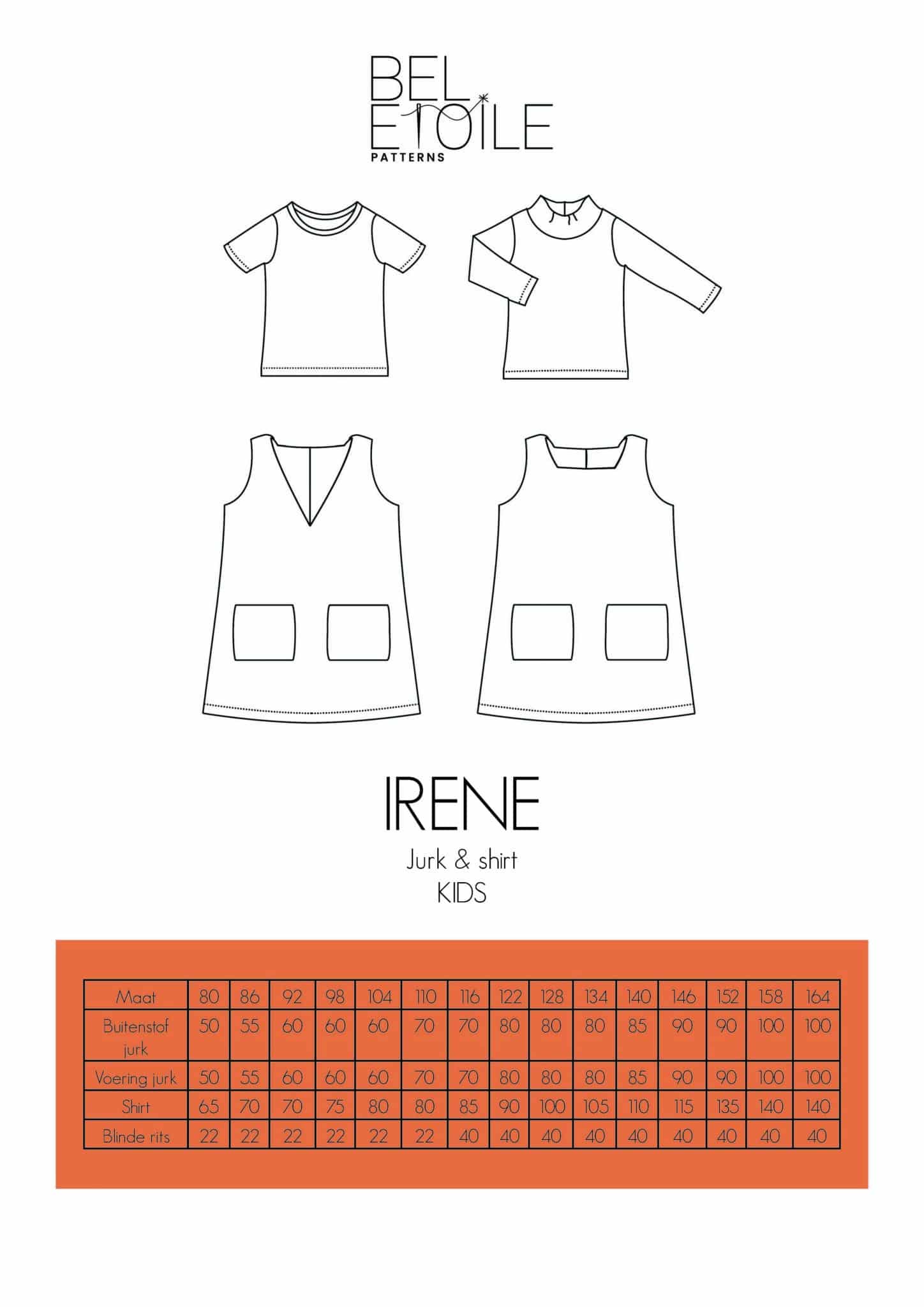 Bel'Etoile - Irene jurk/overgooier kids (papieren patroon)