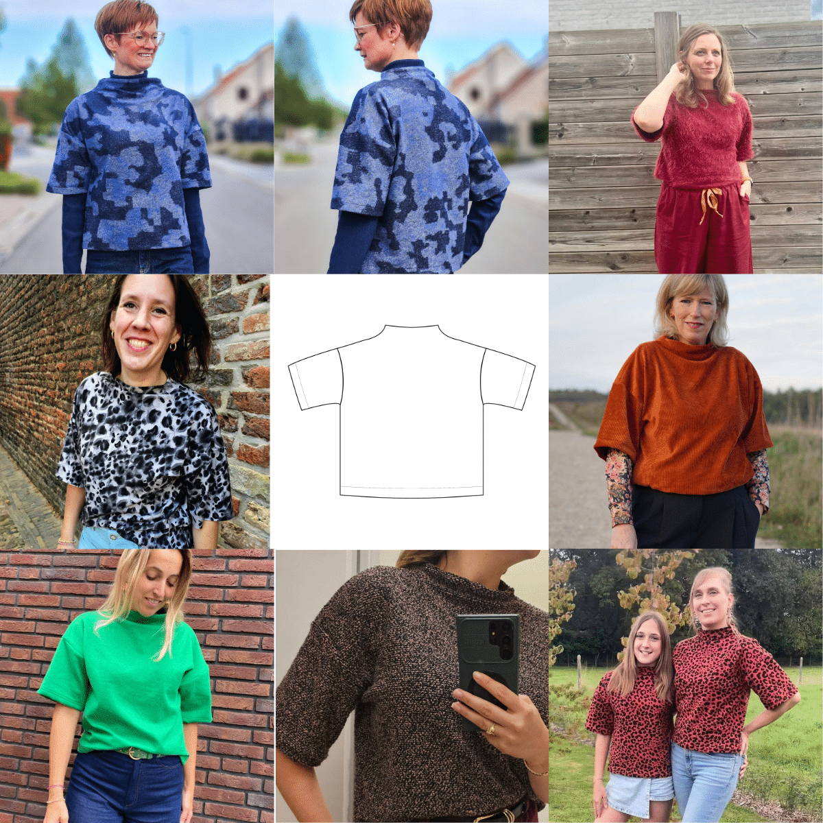 Bel'Etoile - Lucia blouse dames + gratis top voor dames/kids (papieren patroon)