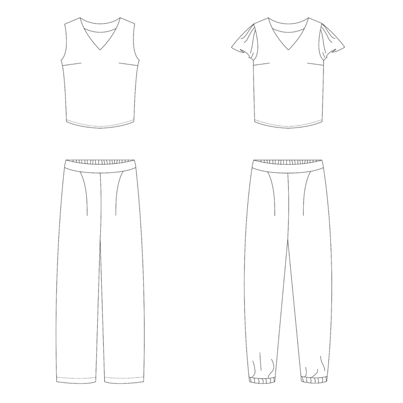Bel'Etoile - Nia top/broek dames (papieren patroon)