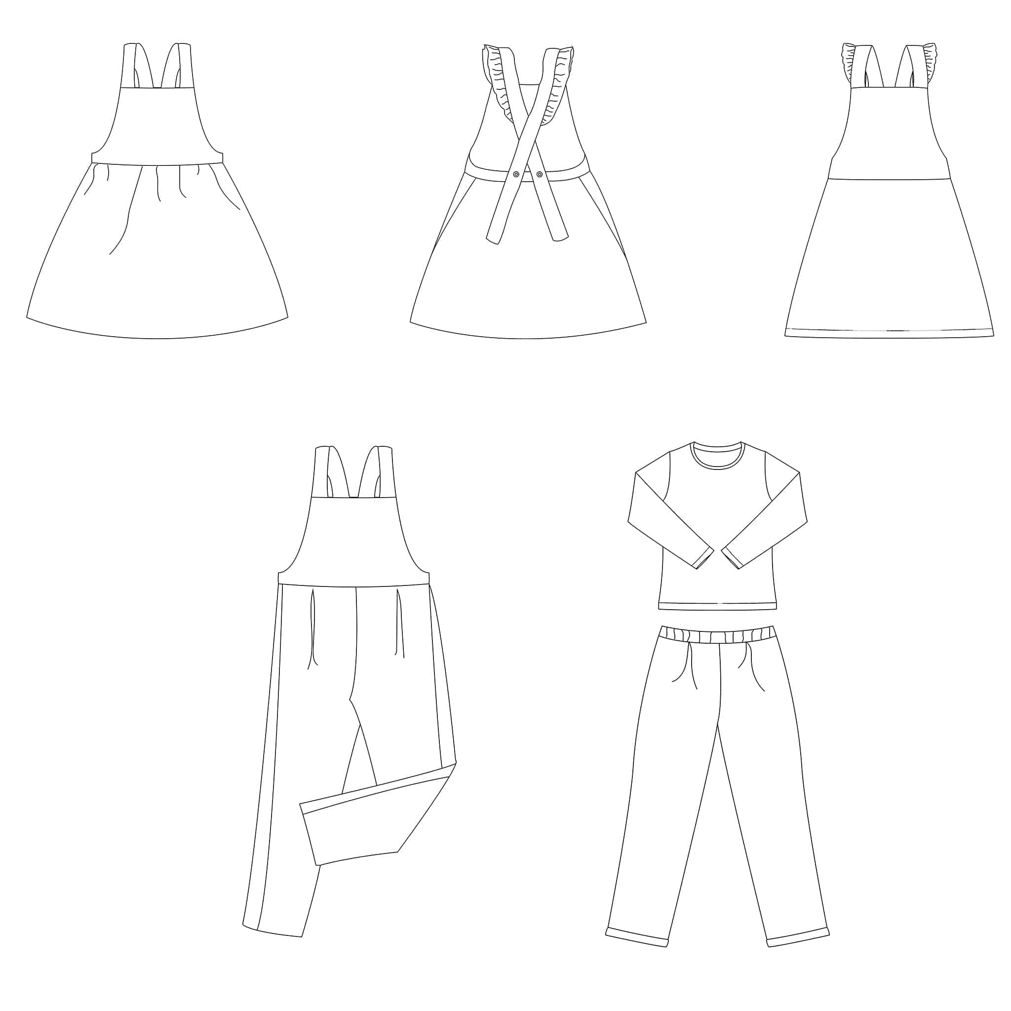 Bel'Etoile - Willa jurk en jumpsuit kids (papieren patroon)