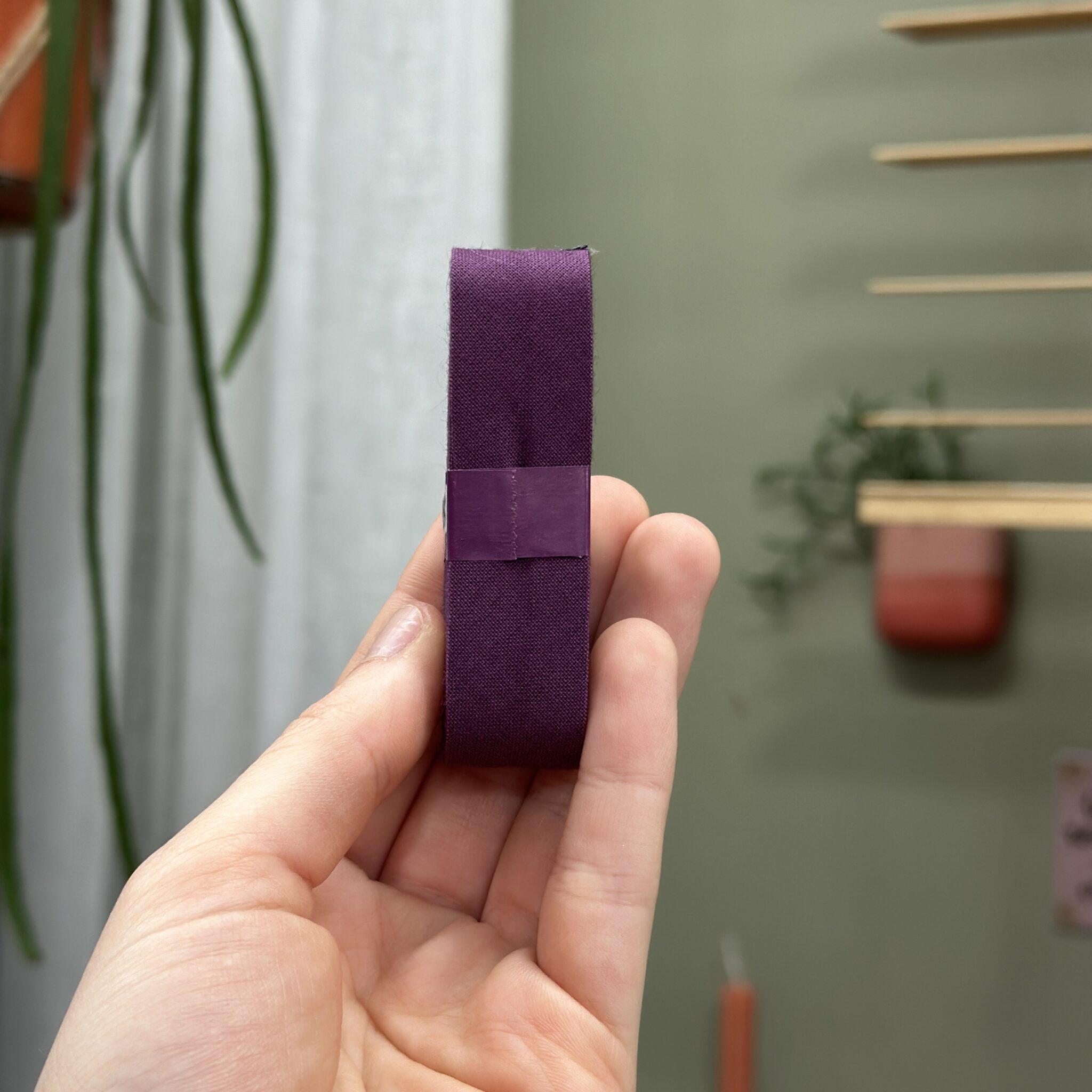 Biaisband katoen 3M aubergine