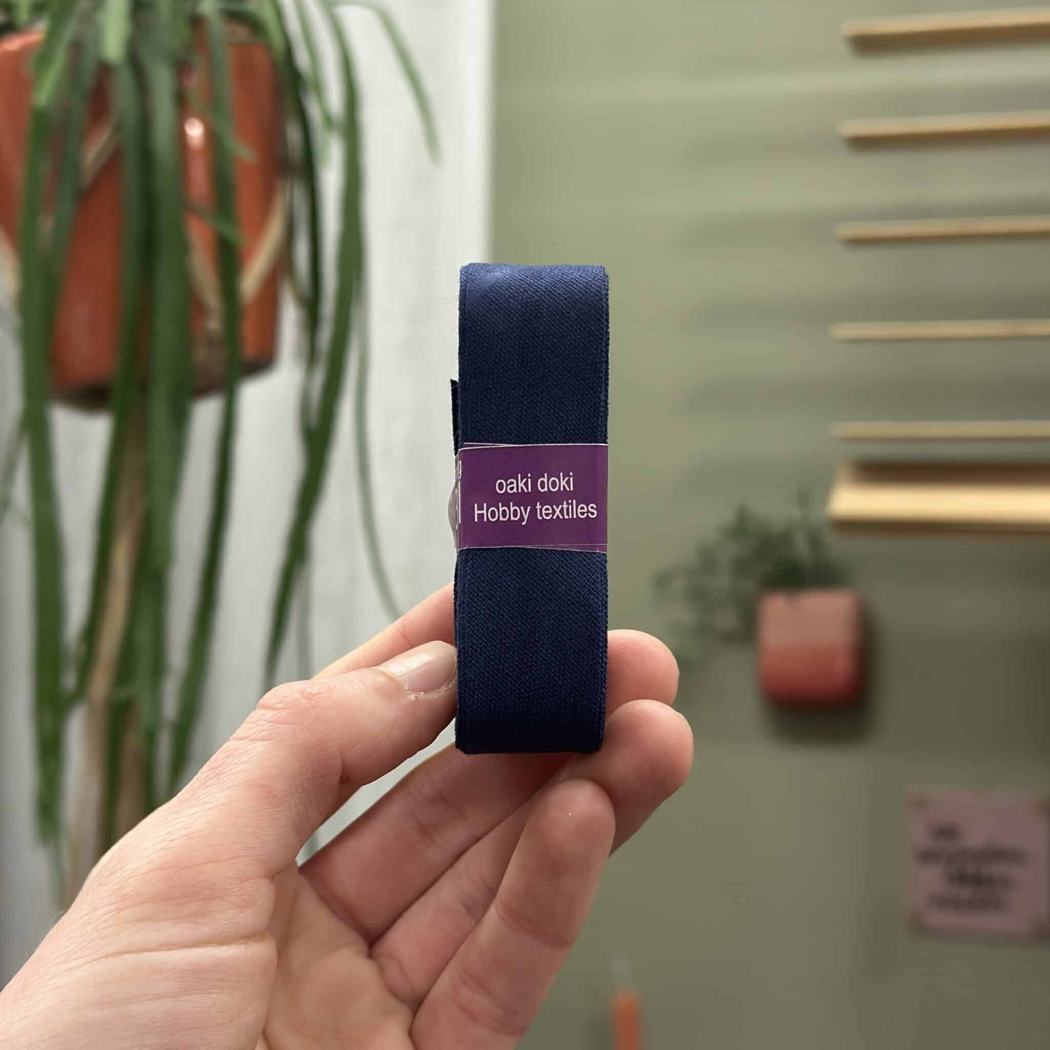 Biaisband katoen 3M donkerblauw (211)