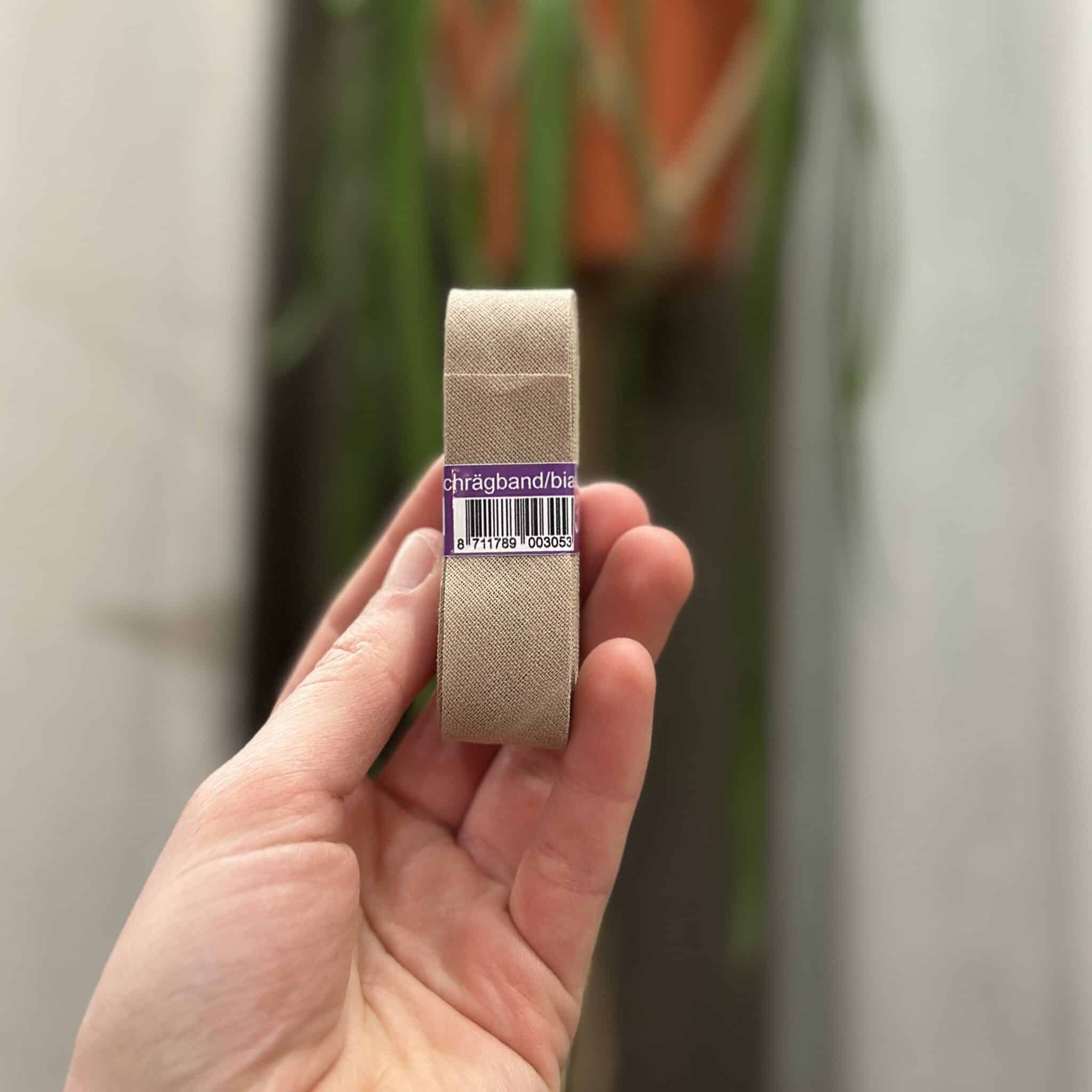 Biaisband katoen 3M licht taupe (886)