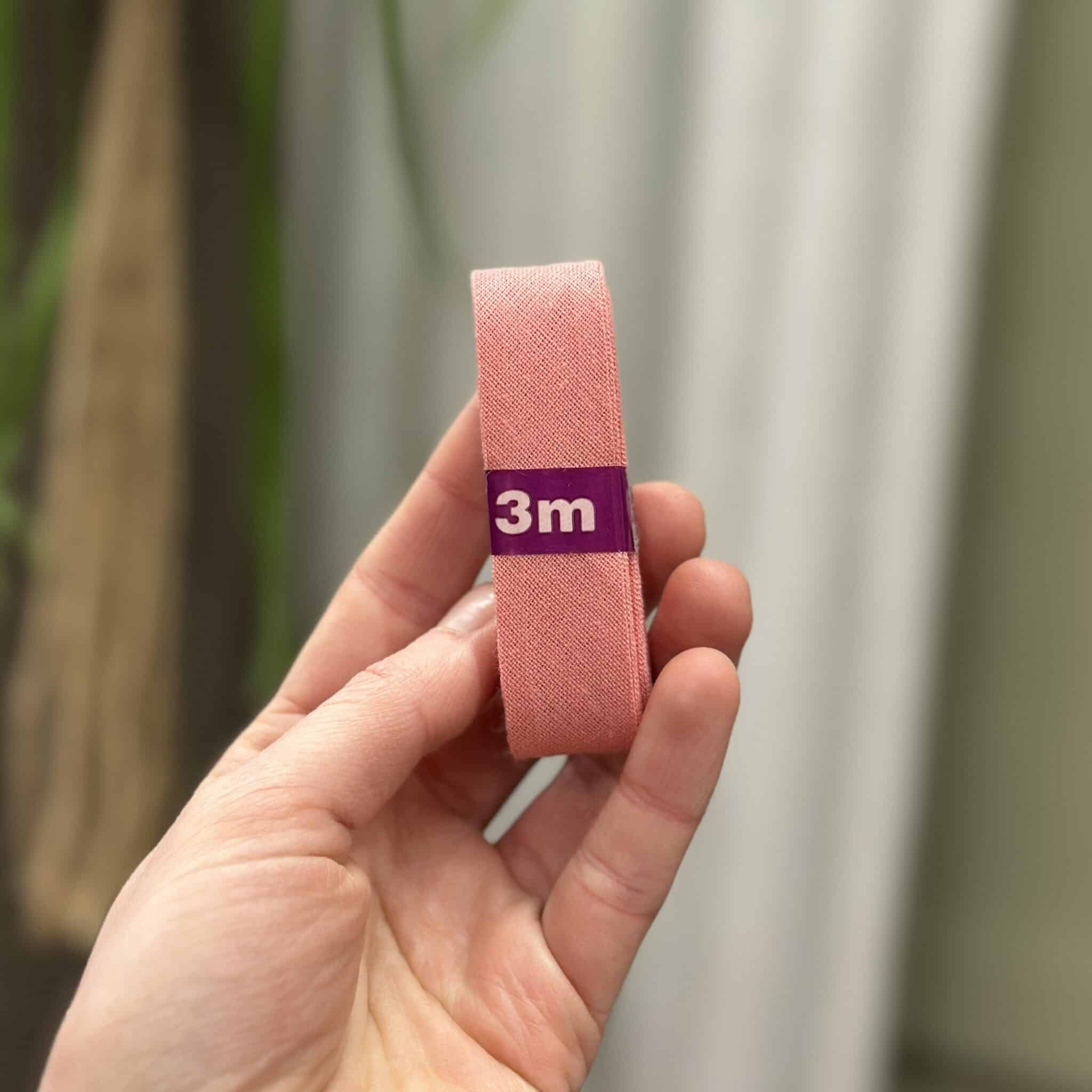 Biaisband katoen 3M perzikroze