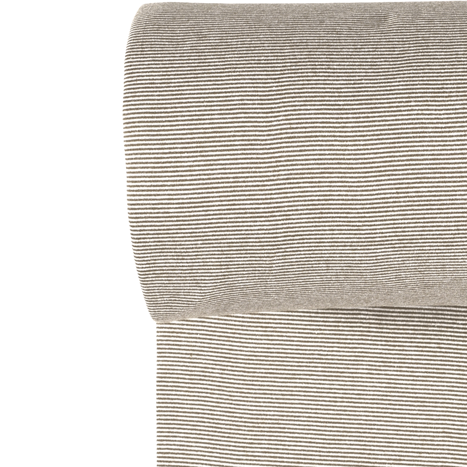 Boordstof yarn dyed strepen taupe (50 cm)
