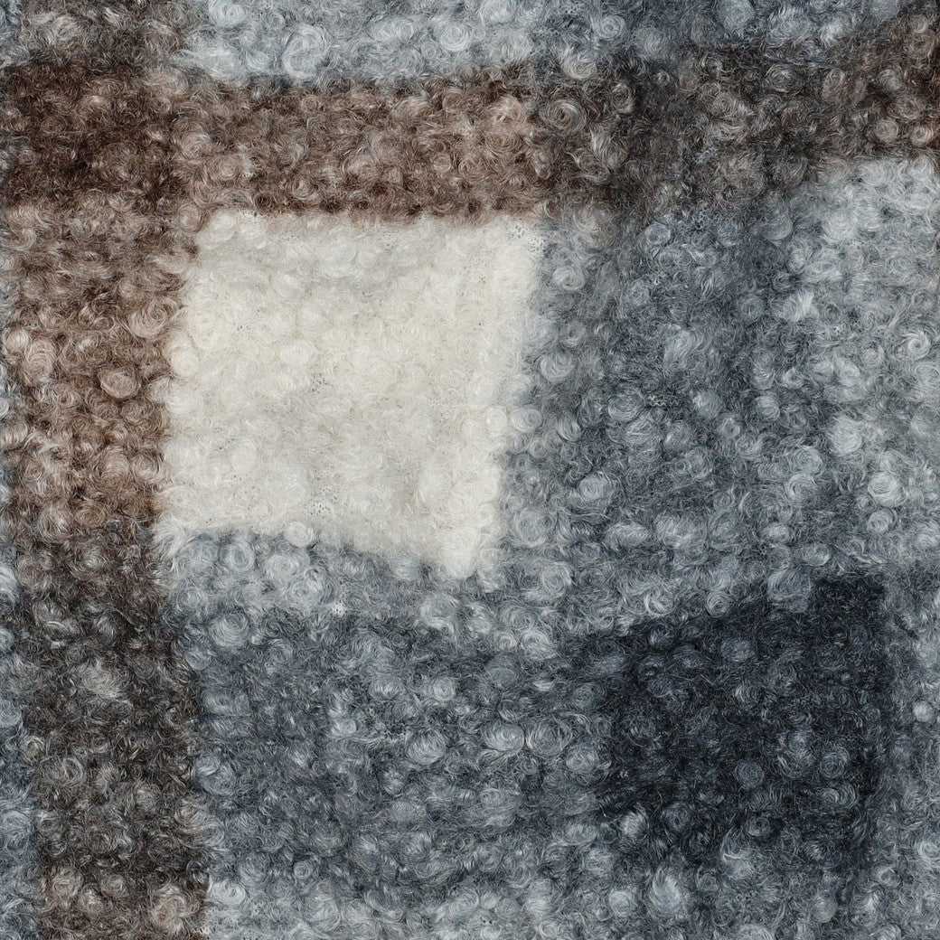 Bouclé ruit blauw
