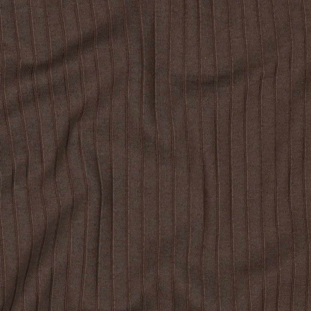 Brede rib jersey donkerbruin