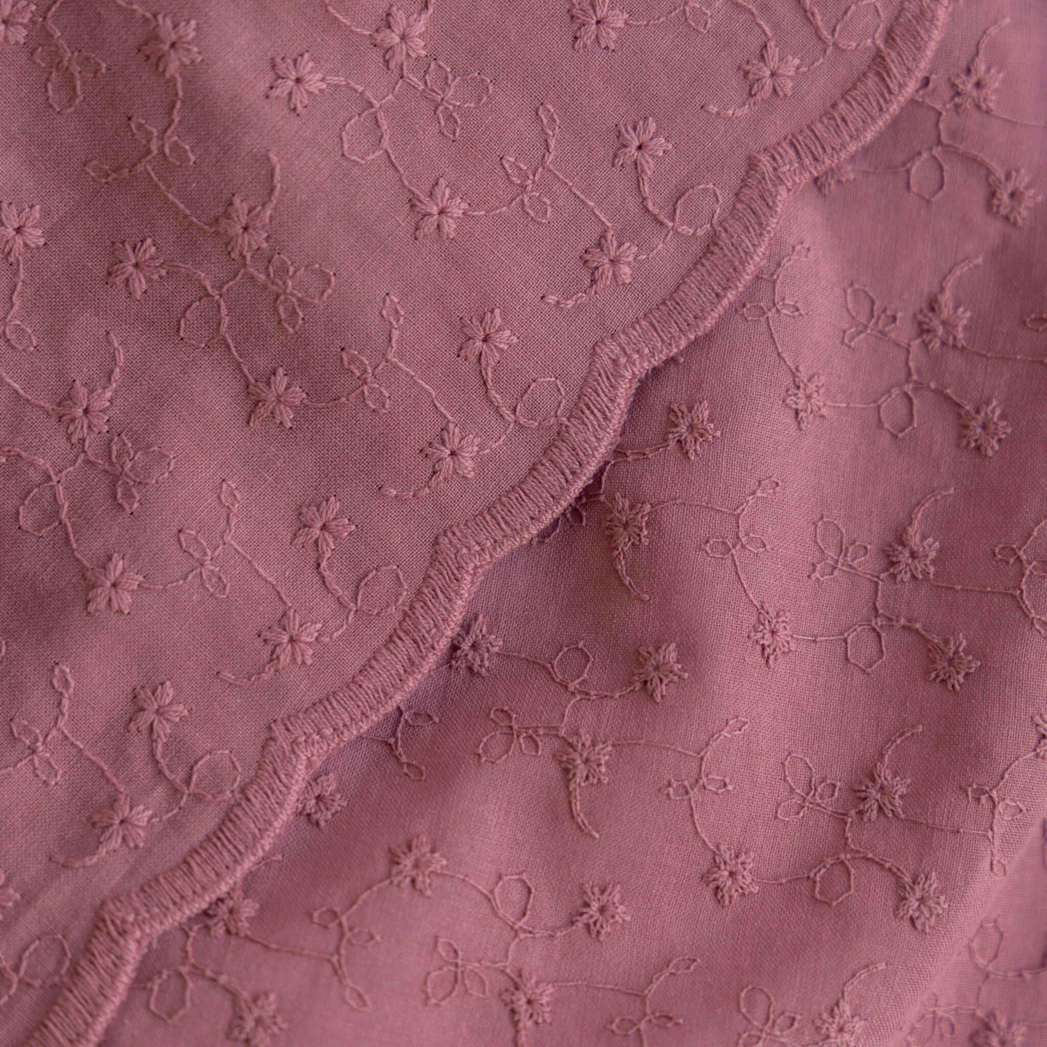 Broderie schulprand roze