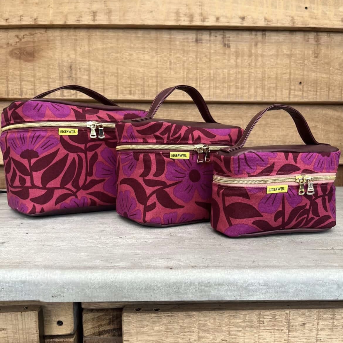 Canvas bloemen roze