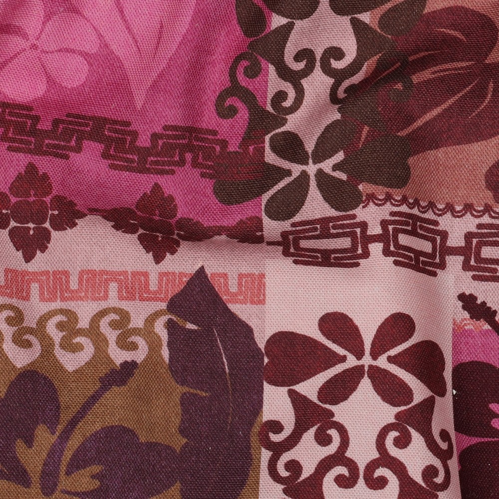 Canvas digitaal bloemen roze