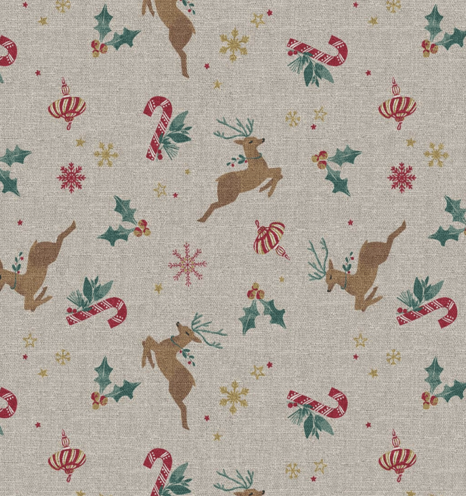 Canvas linnenlook kerst