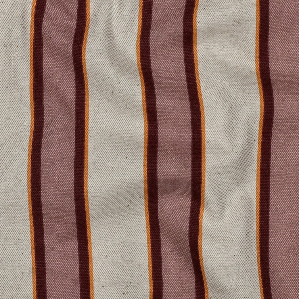 Canvas linnenlook strepen mauve