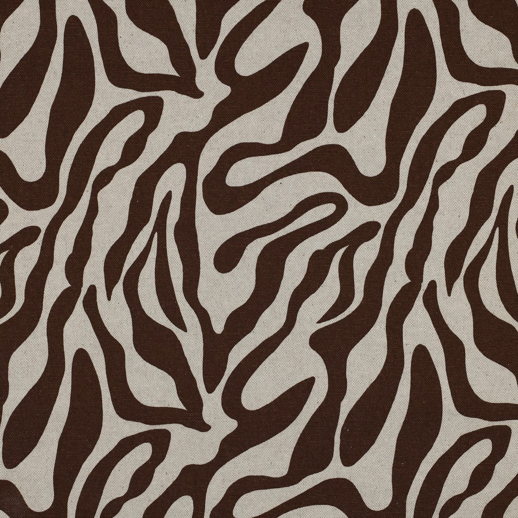 Canvas linnenlook zebraprint bruin