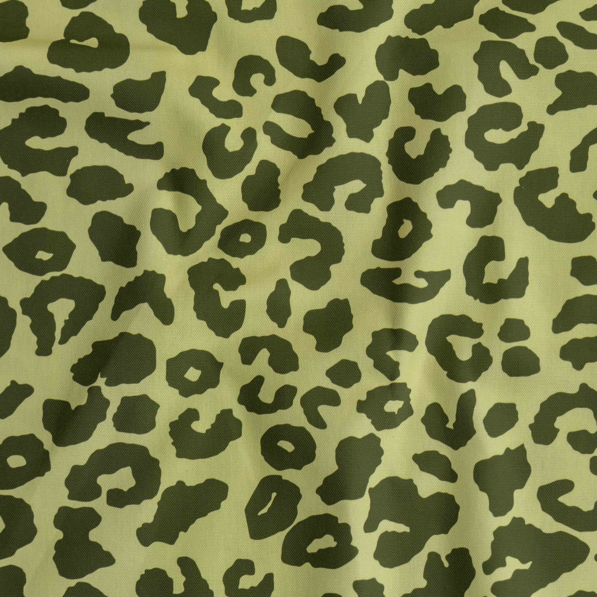 Canvas luipaardprint groen