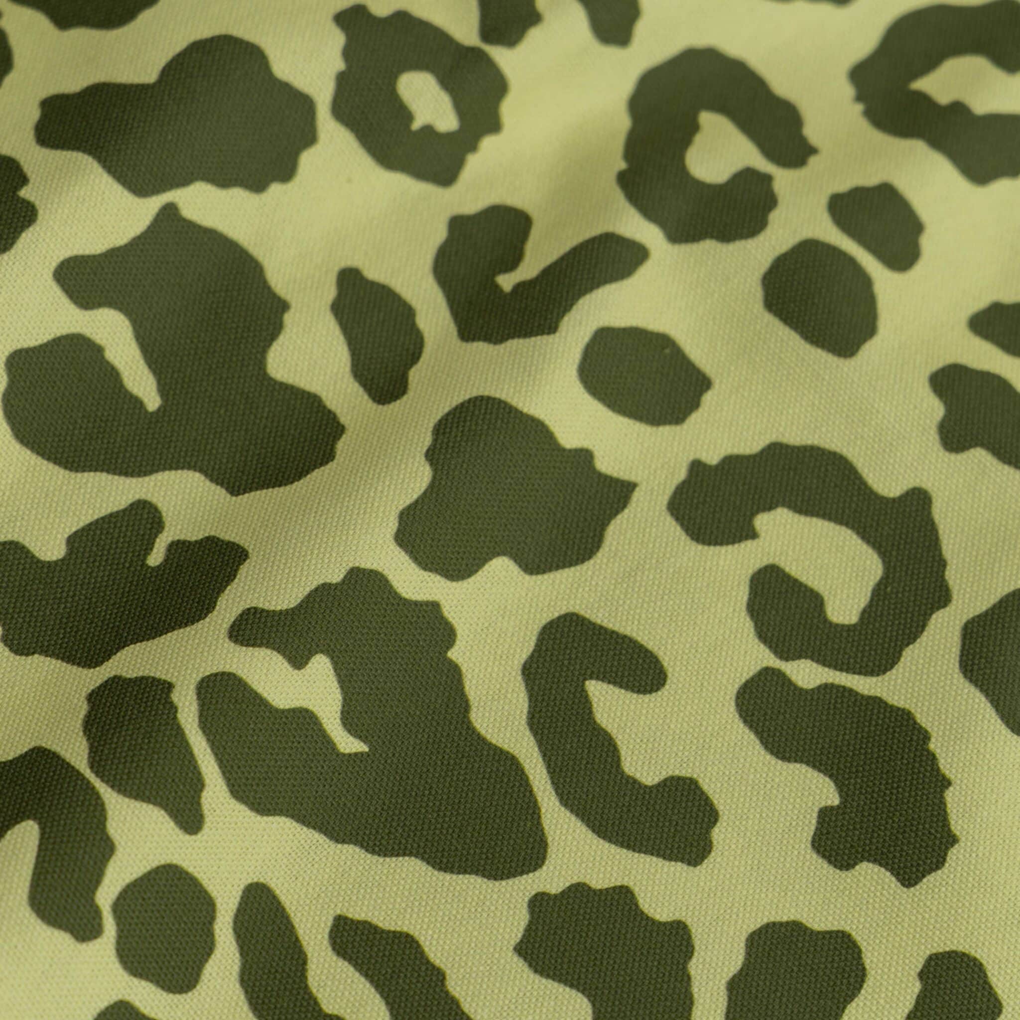 Canvas luipaardprint groen