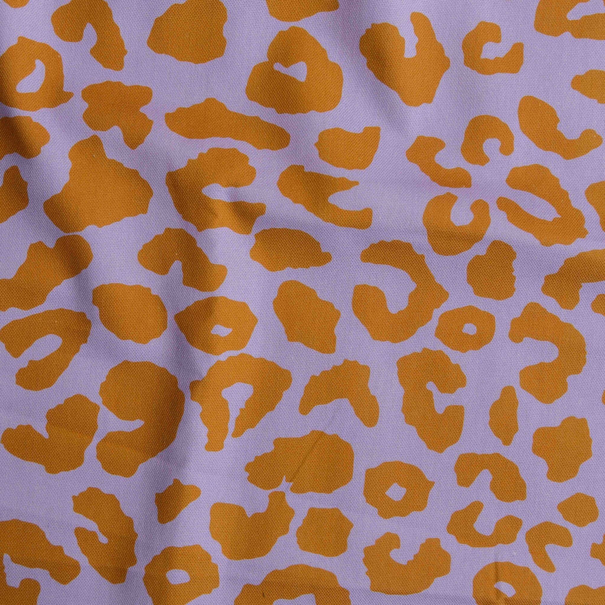 Canvas luipaardprint lila/oranje