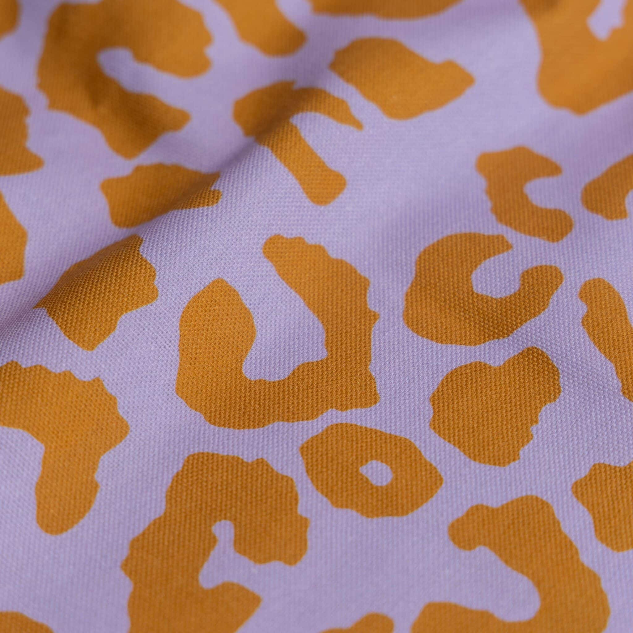 Canvas luipaardprint lila/oranje