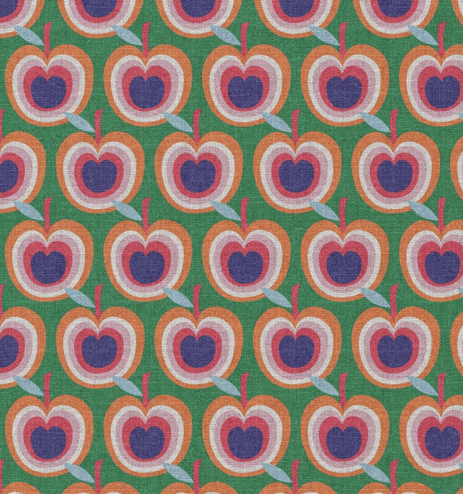 Canvas retro appels groen