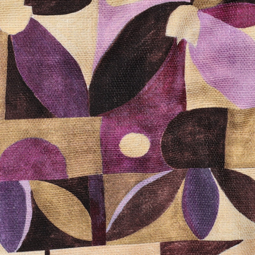 Canvas slub digitaal abstract burgundy