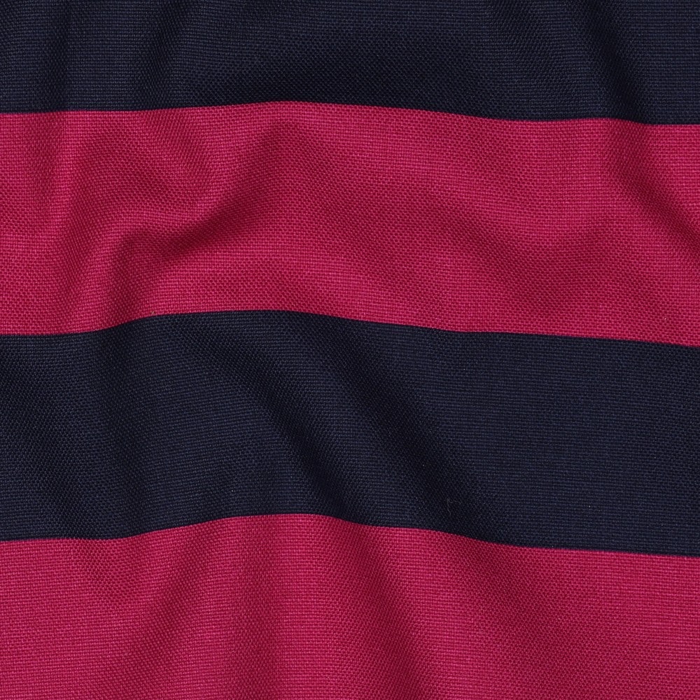 Canvas strepen fuchsia/navy