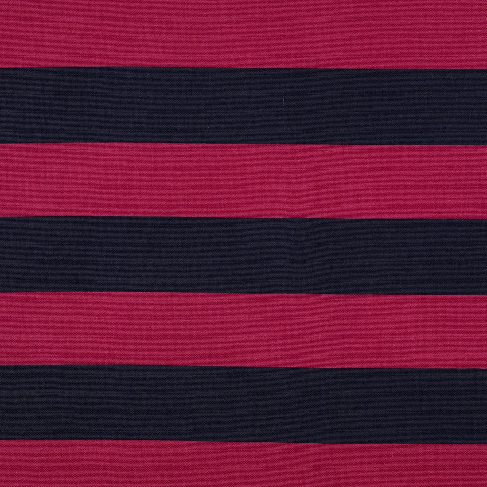 Canvas strepen fuchsia/navy