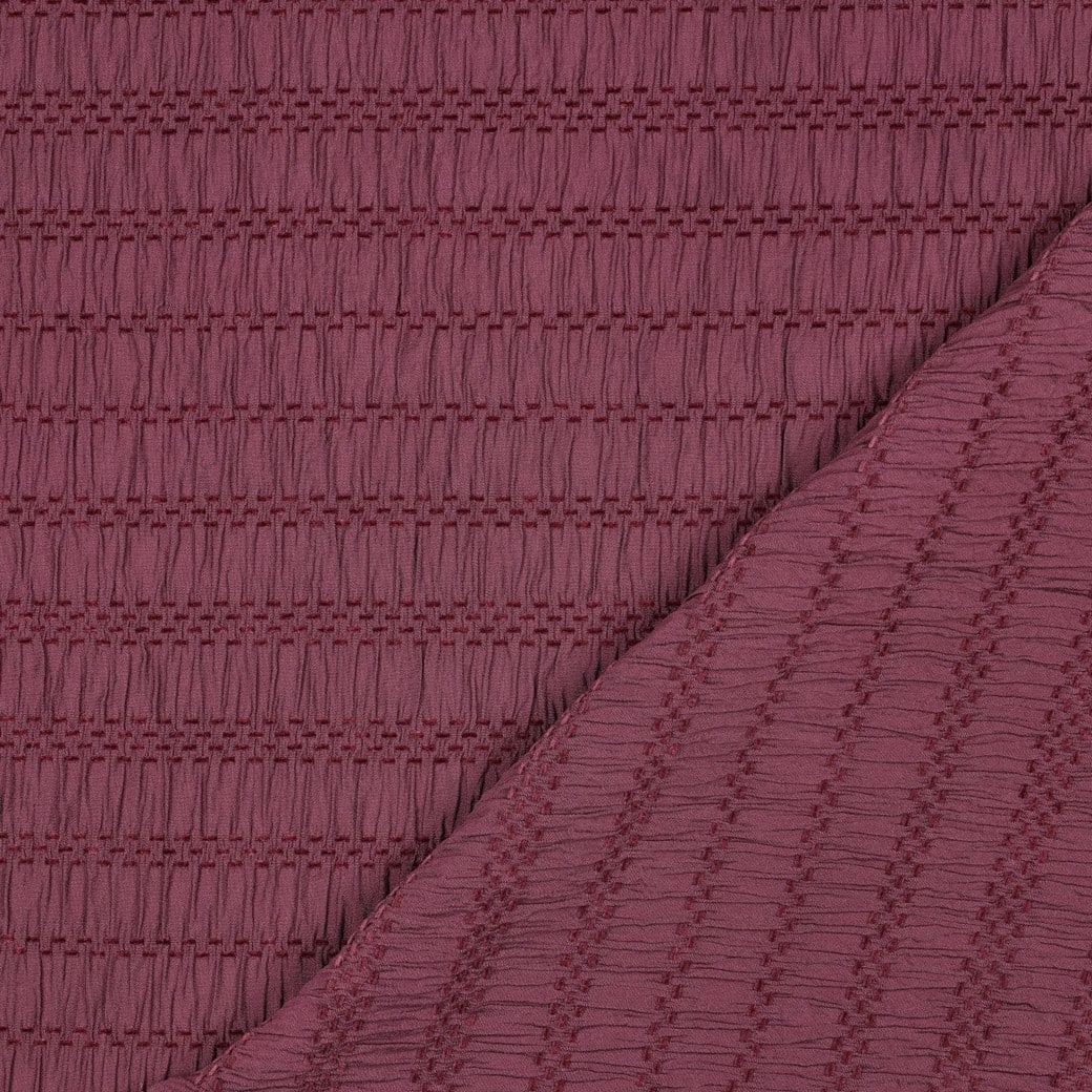 Chenille viscose jacquard burgundy