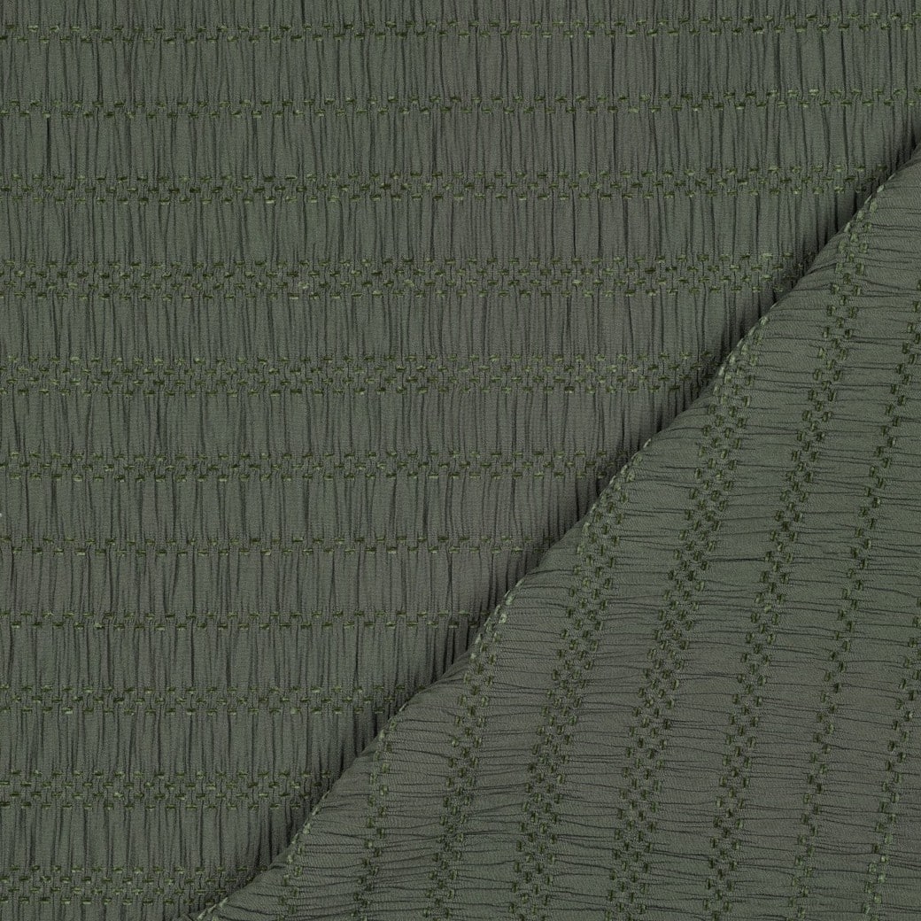 Chenille viscose jacquard legergroen