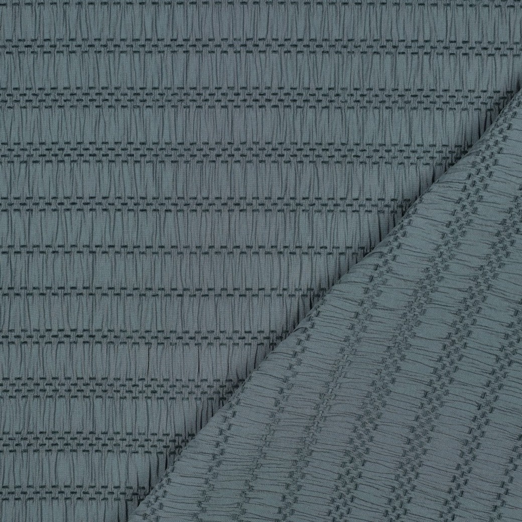 Chenille viscose jacquard misty blue
