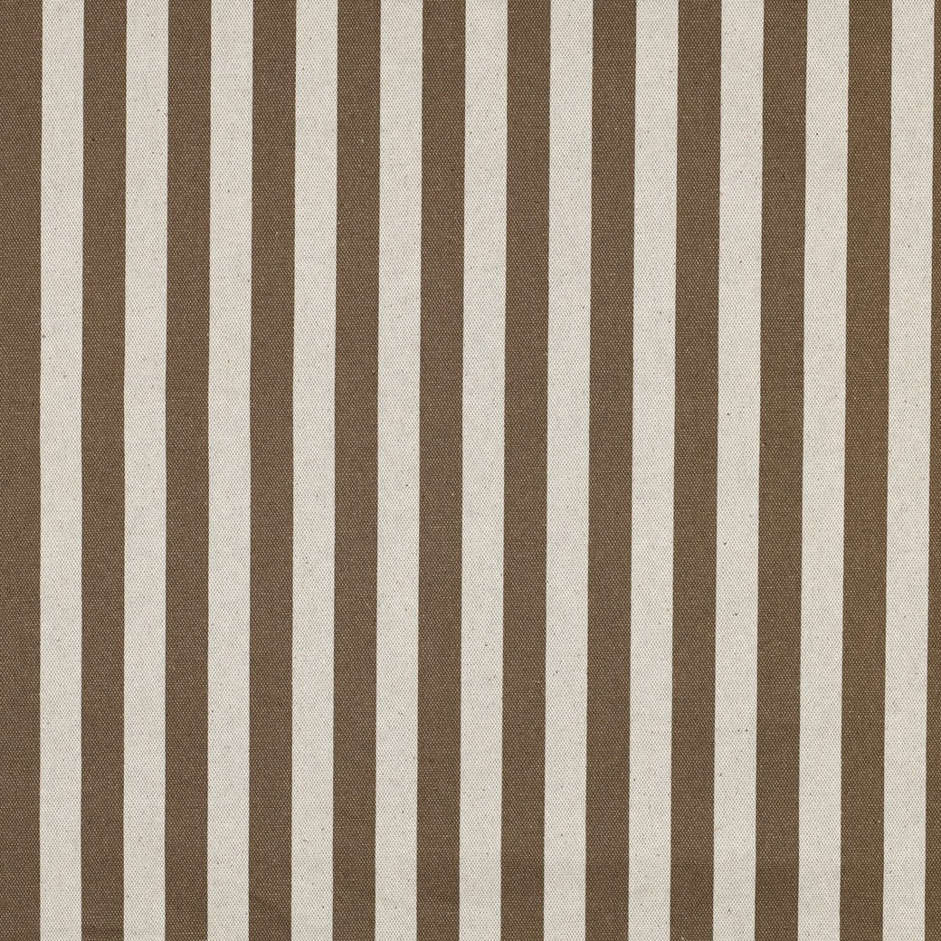 Coated canvas linnenlook strepen bruin