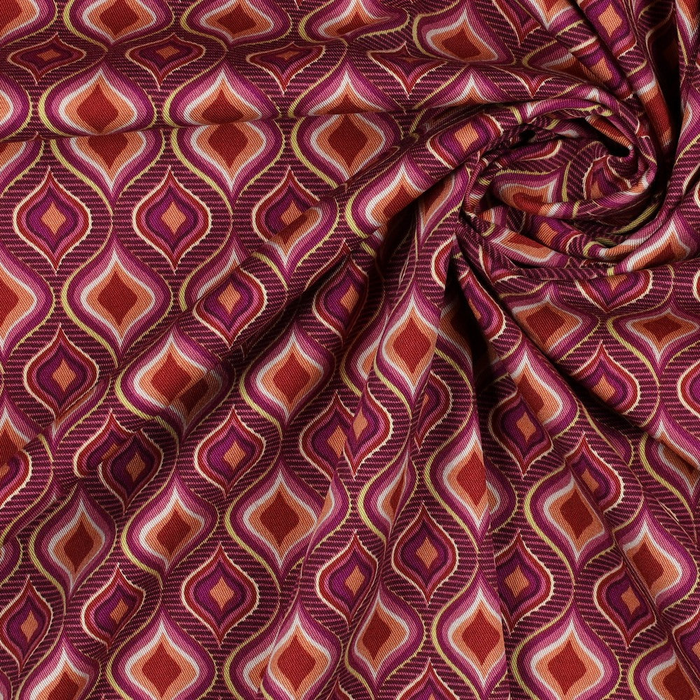 Coupon 105cm rosella stretch retro bordeaux