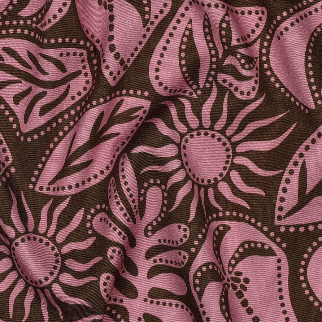 Coupon 110cm rosella viscose stretch abstract legergroen