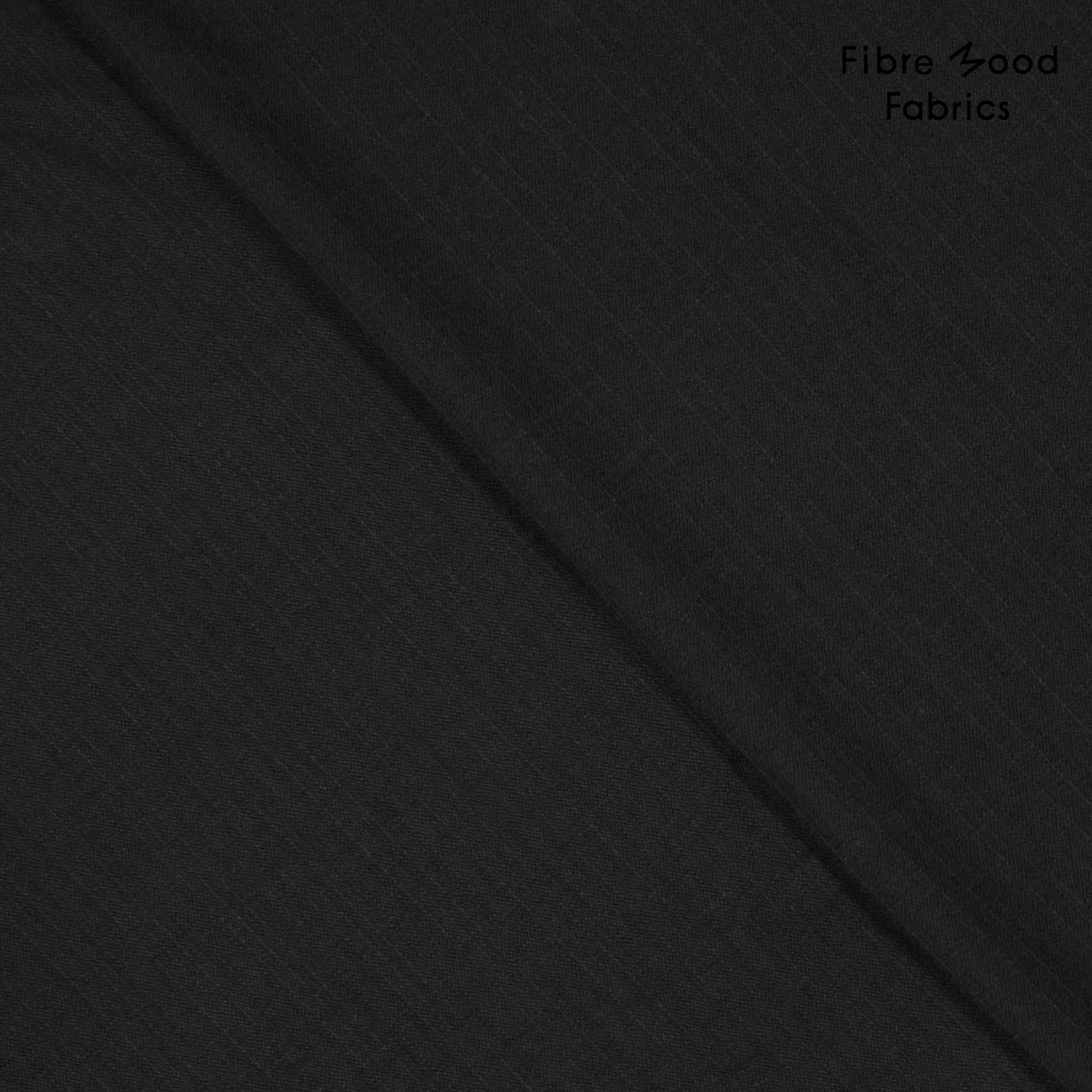 Coupon 125cm Fibre Mood - Geweven crepe zwart