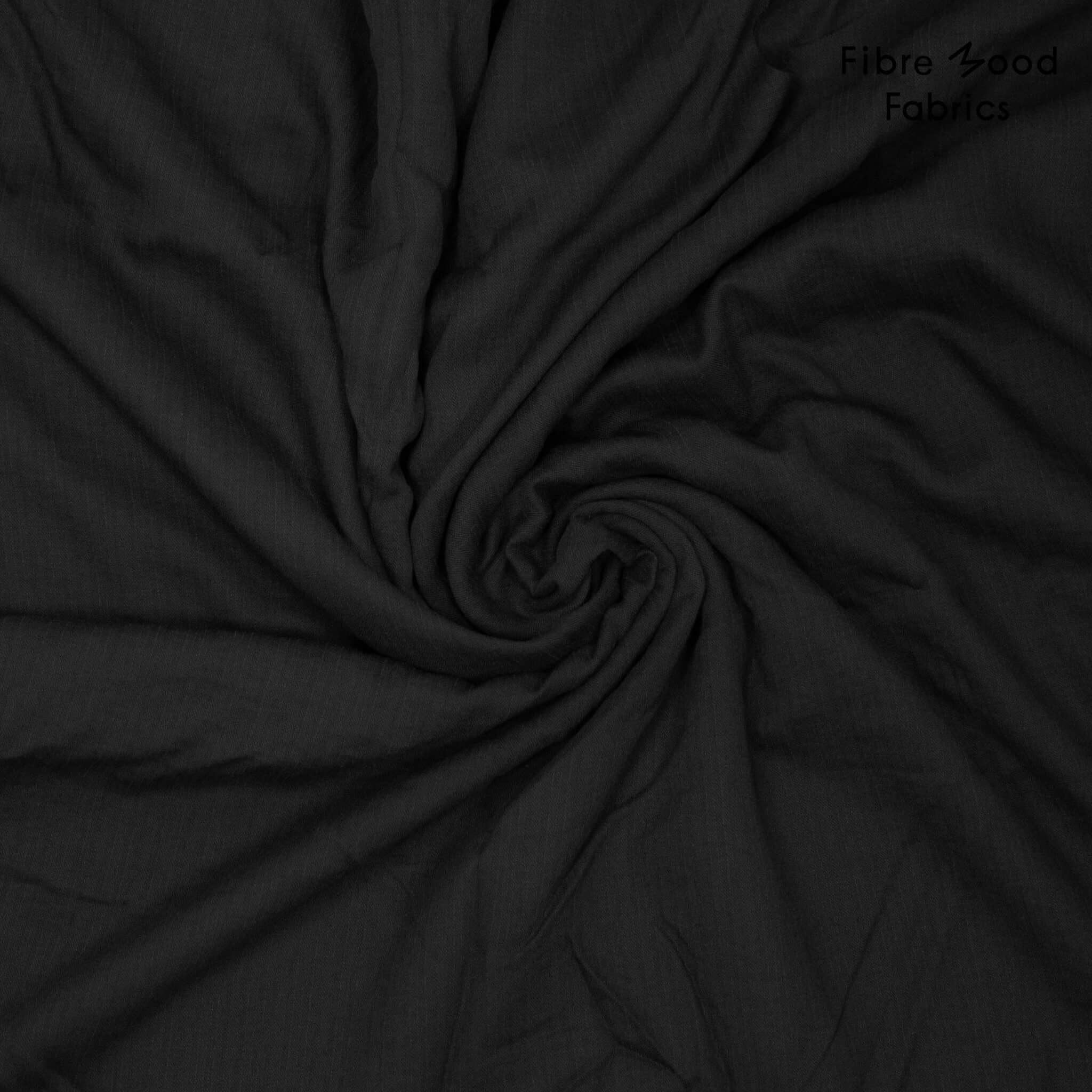 Coupon 125cm Fibre Mood - Geweven crepe zwart