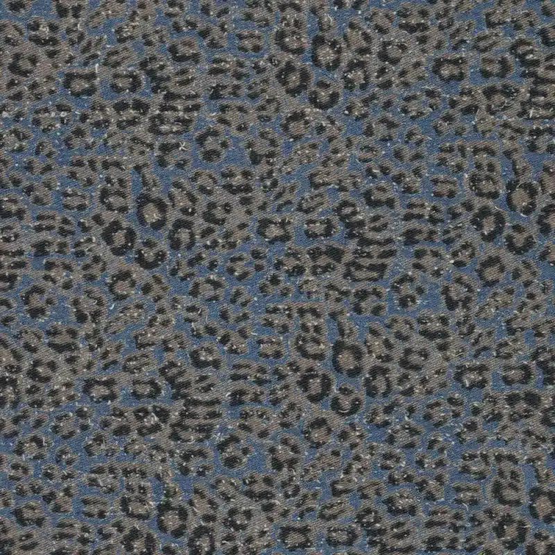 Coupon 130cm denim punched panter jeansblauw