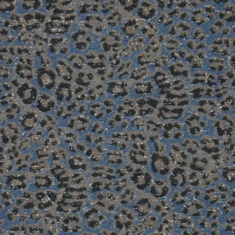 Coupon 130cm denim punched panter jeansblauw