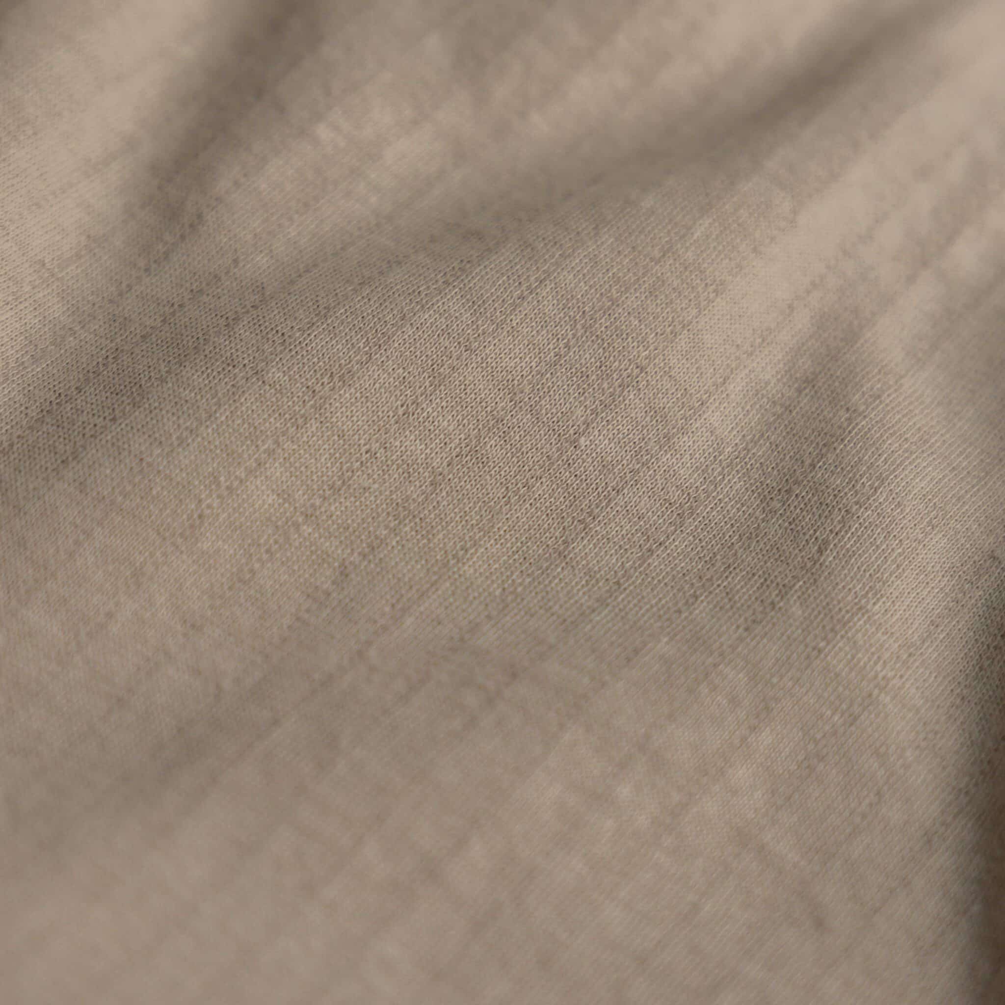 Coupon 150cm fijngebreide jersey licht beige
