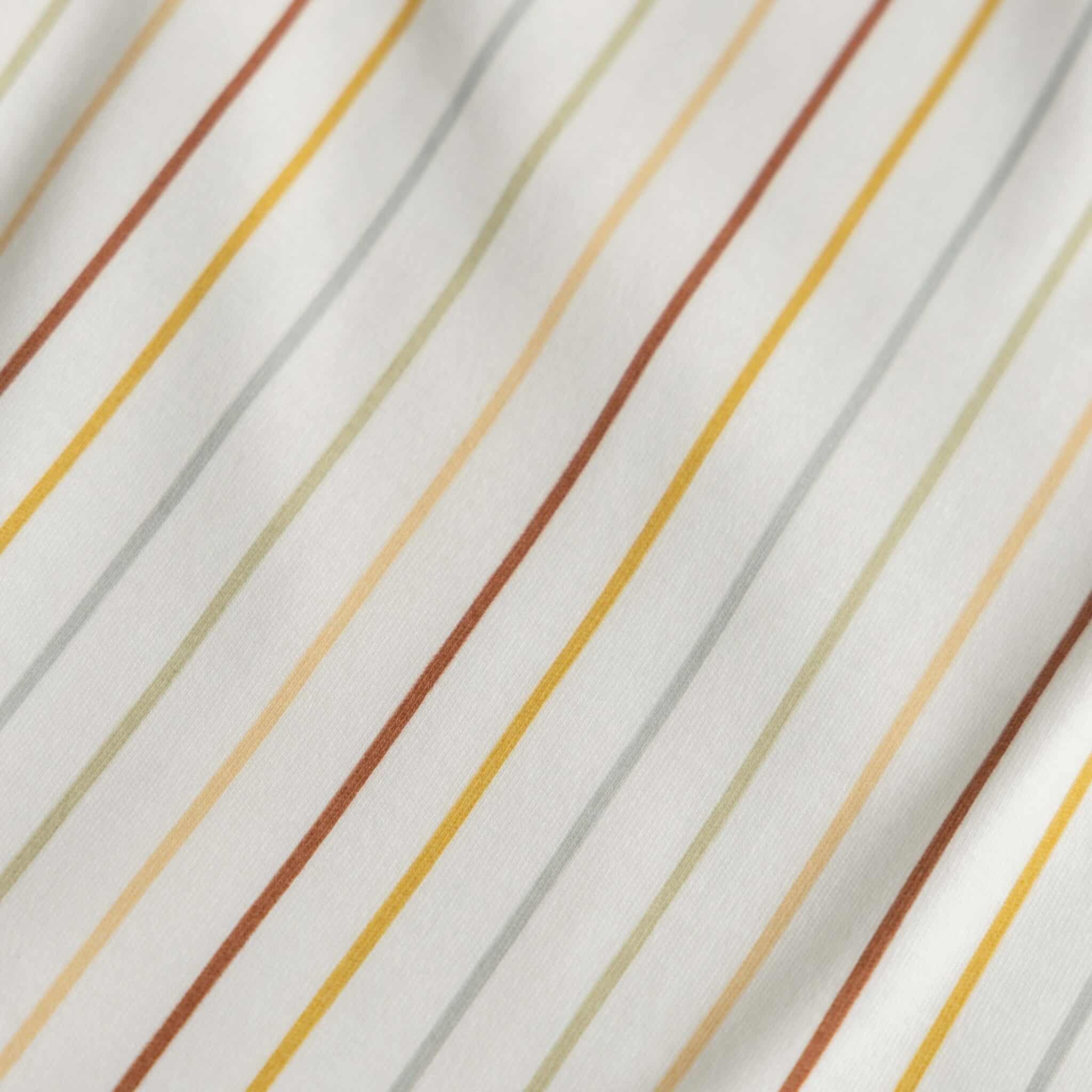 Coupon 150cm jersey strepen offwhite