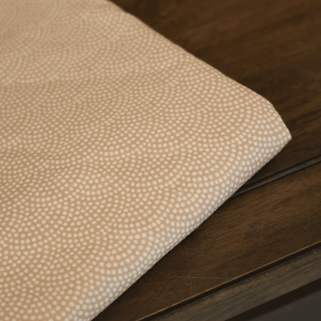 Coupon 150cm tricot grafisch beige